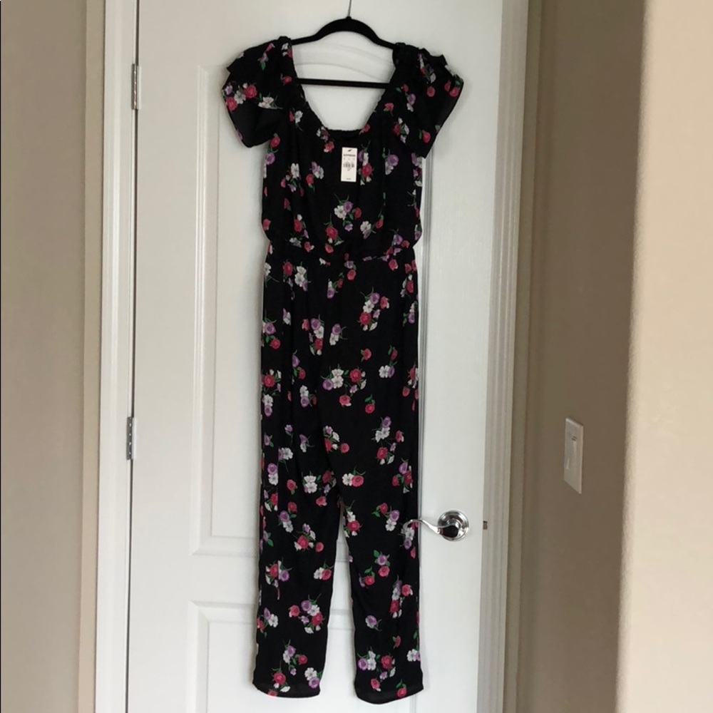 Express floral and black Jumpsuit